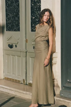 Adelia Maxi Dress Khaki