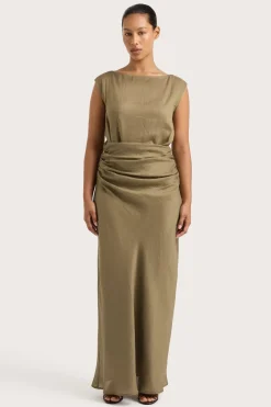 Adelia Maxi Dress Khaki