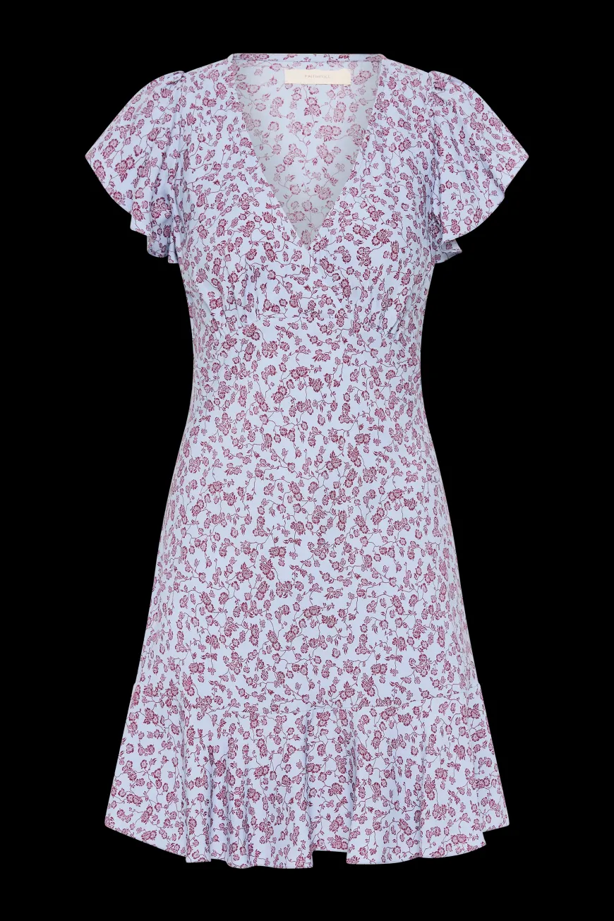 Alba Mini Dress Amaryllis Floral Blue