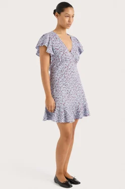 Alba Mini Dress Amaryllis Floral Blue