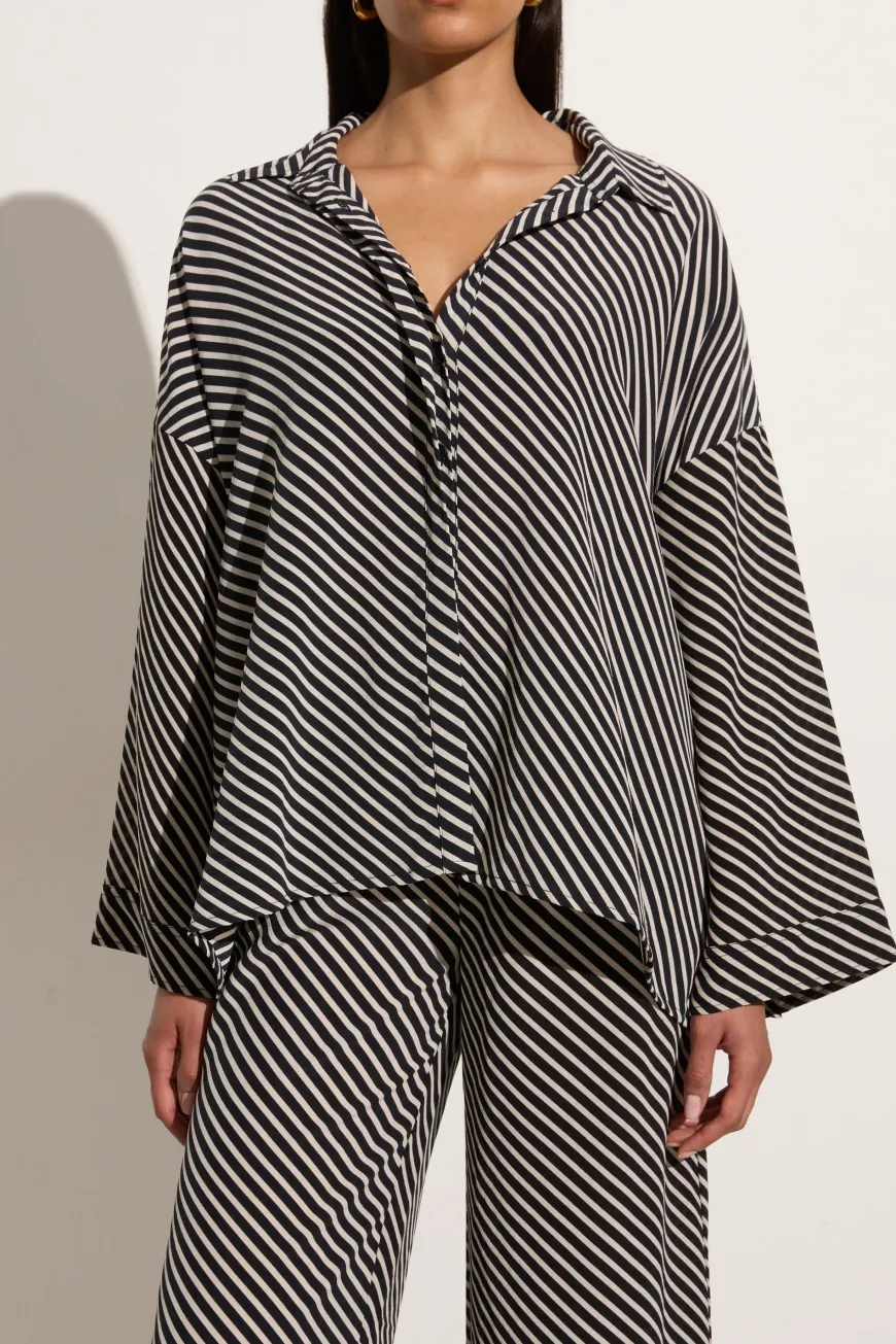 Amici Shirt Toscano Stripe Black