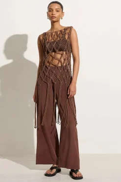 Amália Macrame Tunic Mocha - Final Sale