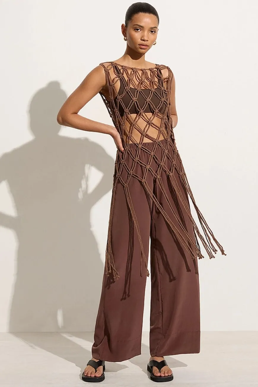 Amália Macrame Tunic Mocha - Final Sale