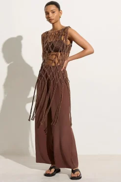 Amália Macrame Tunic Mocha - Final Sale