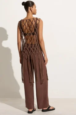 Amália Macrame Tunic Mocha - Final Sale