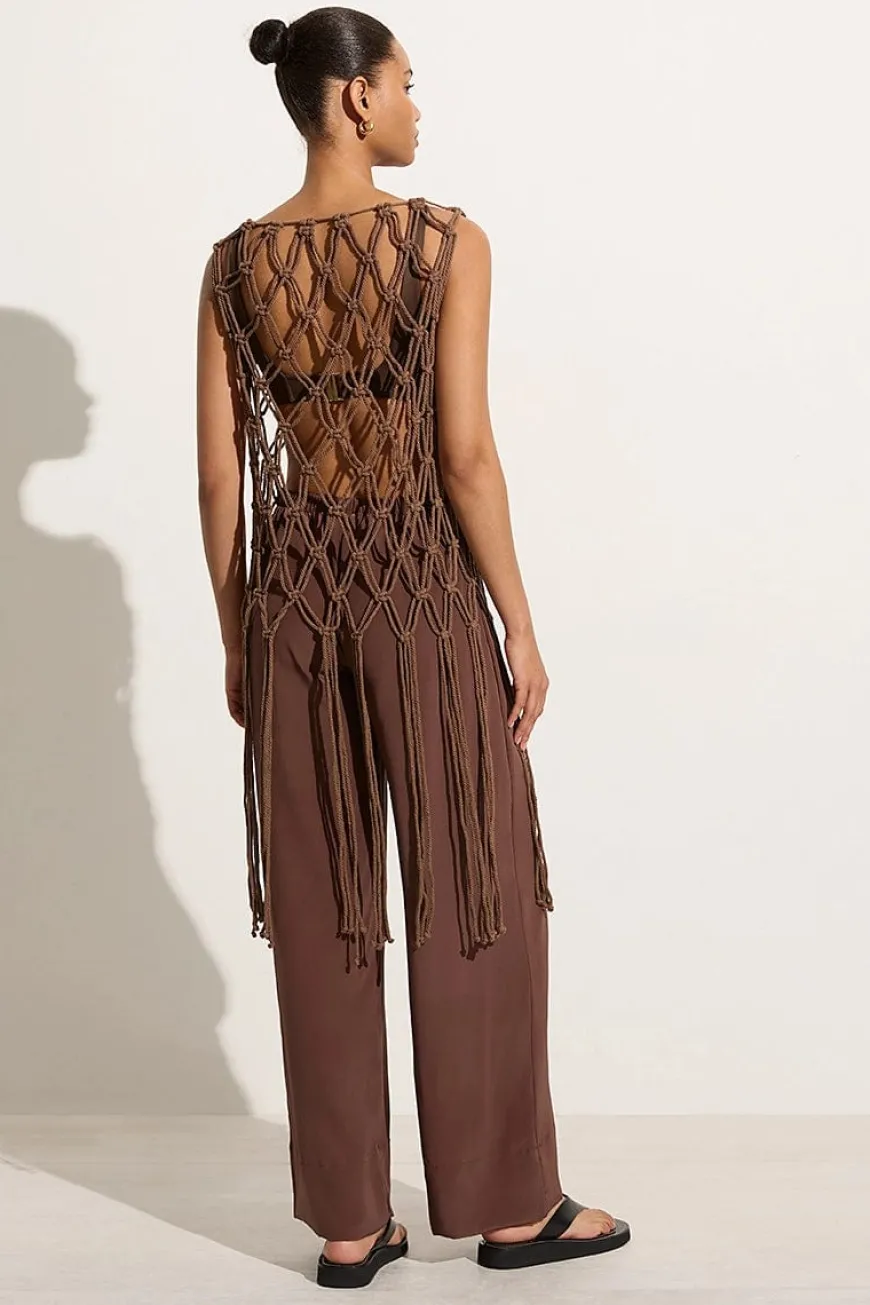 Amália Macrame Tunic Mocha - Final Sale