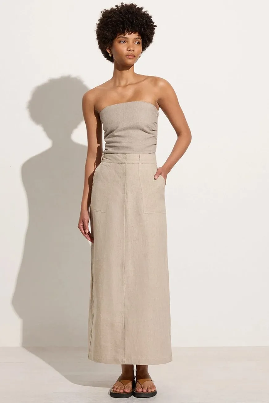 Amreli Maxi Skirt Natural - Final Sale