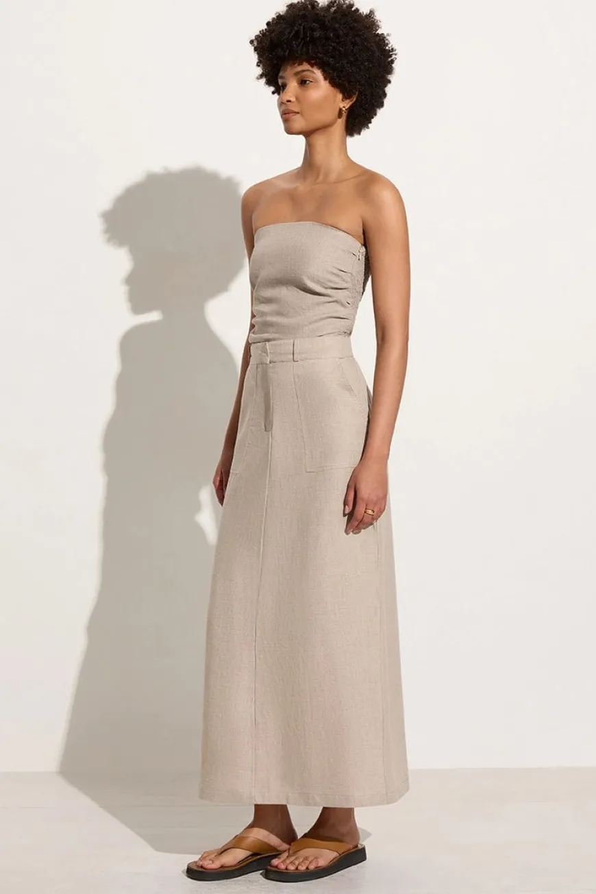 Amreli Maxi Skirt Natural - Final Sale