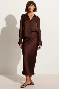 Ancora Skirt Dark Truffle - Final Sale