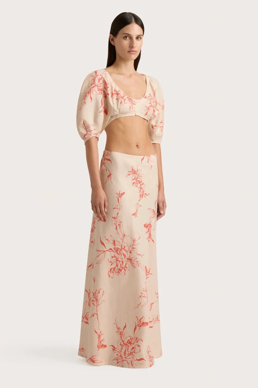 Antibes Maxi Skirt Leilani Vermilion