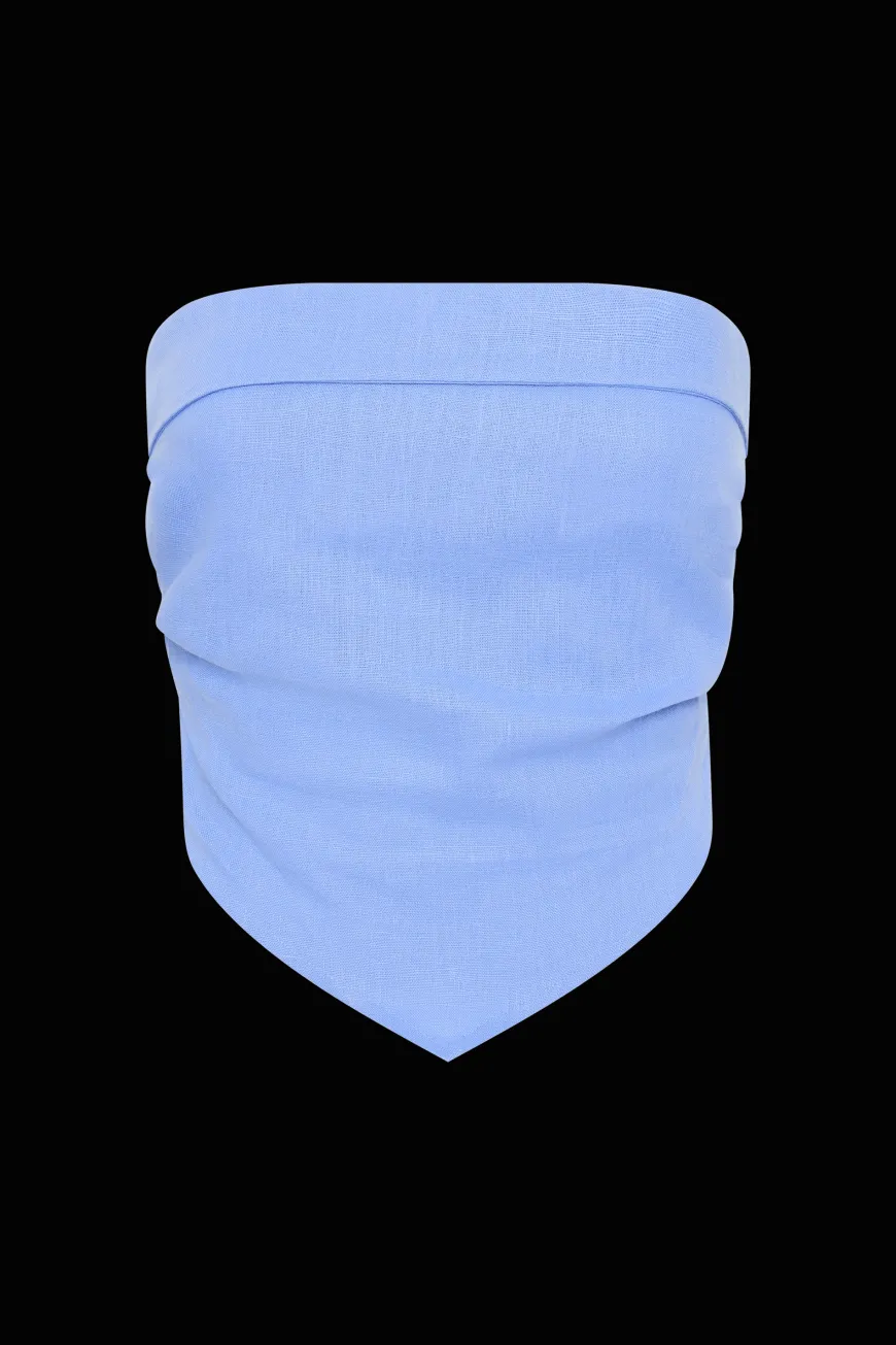 Antibes Strapless Top Mid Blue