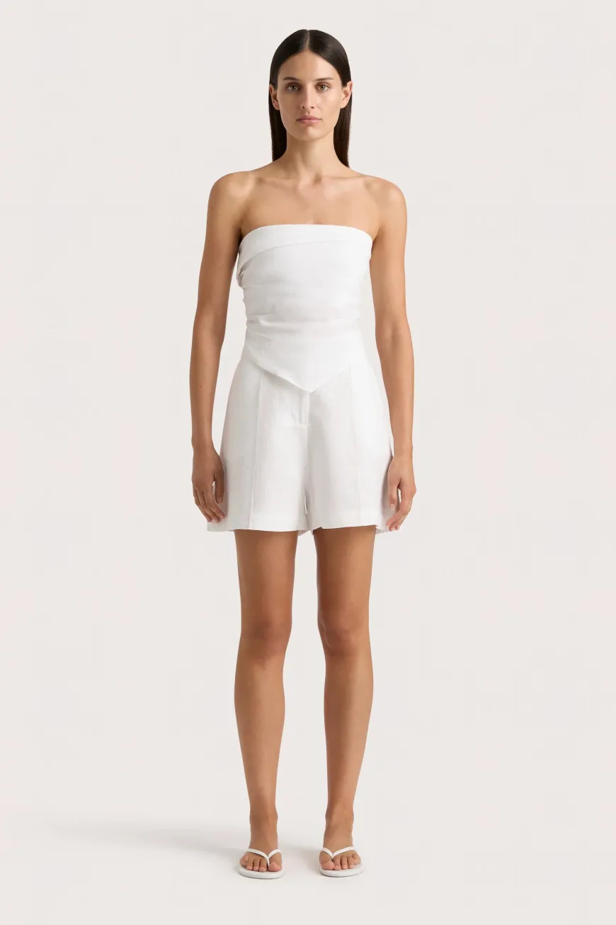 Antibes Strapless Top White