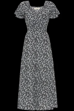 Aurelie Midi Dress Leilani Charred Navy