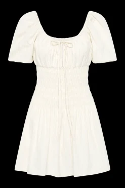Aya Mini Dress Cream Pinstripe