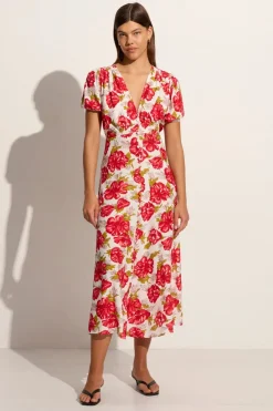 Bellavista Midi Dress Isadora Floral Red - Final Sale