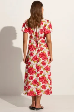 Bellavista Midi Dress Isadora Floral Red - Final Sale