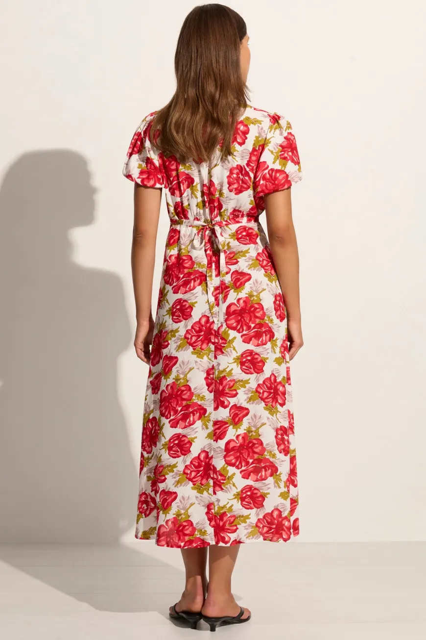 Bellavista Midi Dress Isadora Floral Red - Final Sale