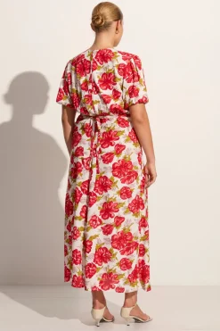 Bellavista Midi Dress Isadora Floral Red - Final Sale
