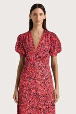 Bellavista Midi Dress Meander Micro Red