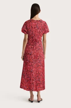 Bellavista Midi Dress Meander Micro Red