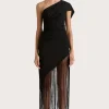 Bijou Asymmetric Dress Black