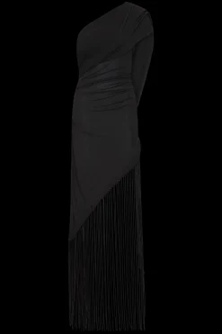 Bijou Asymmetric Dress Black