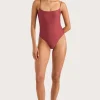 Cabo String One Piece Wine