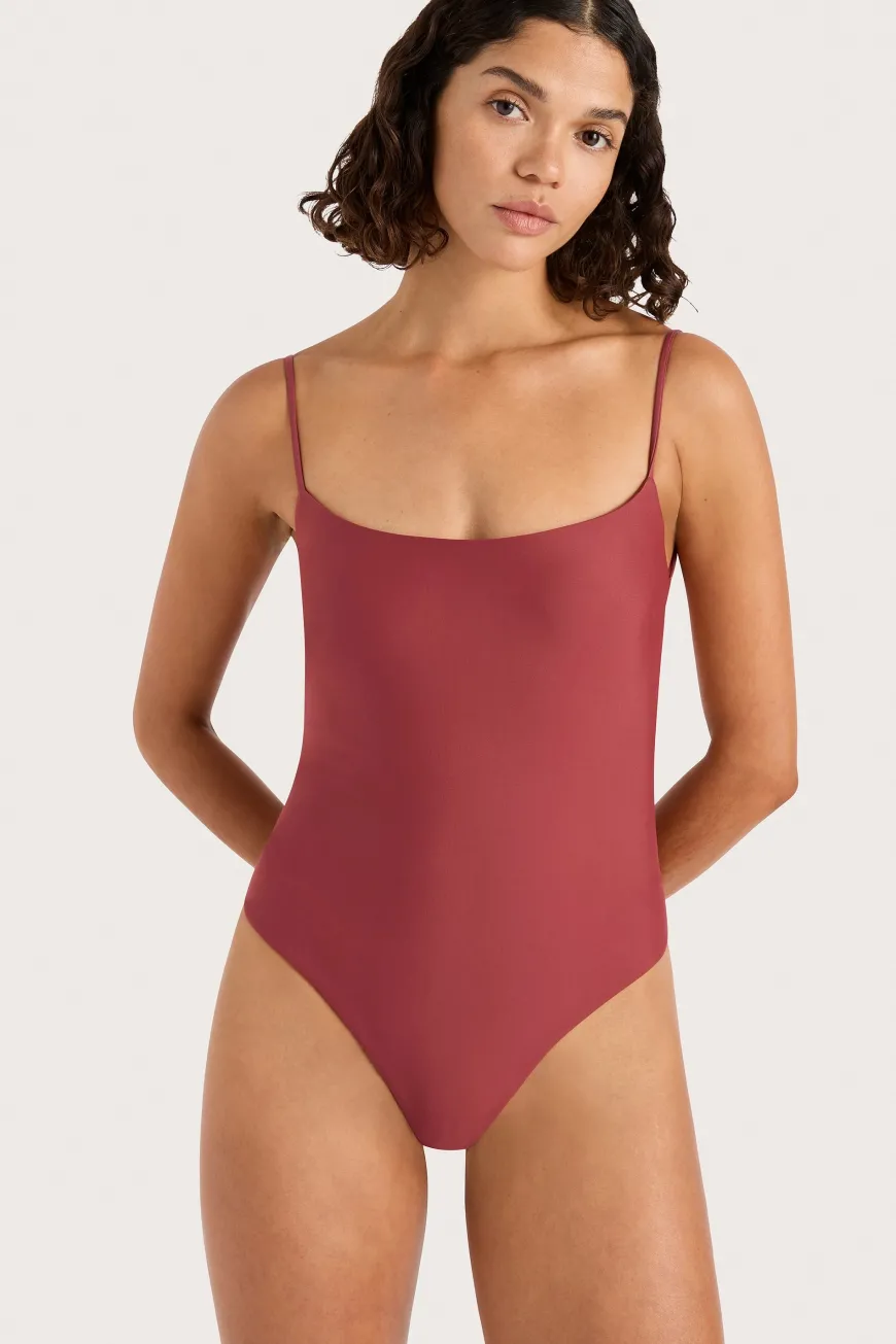 Cabo String One Piece Wine