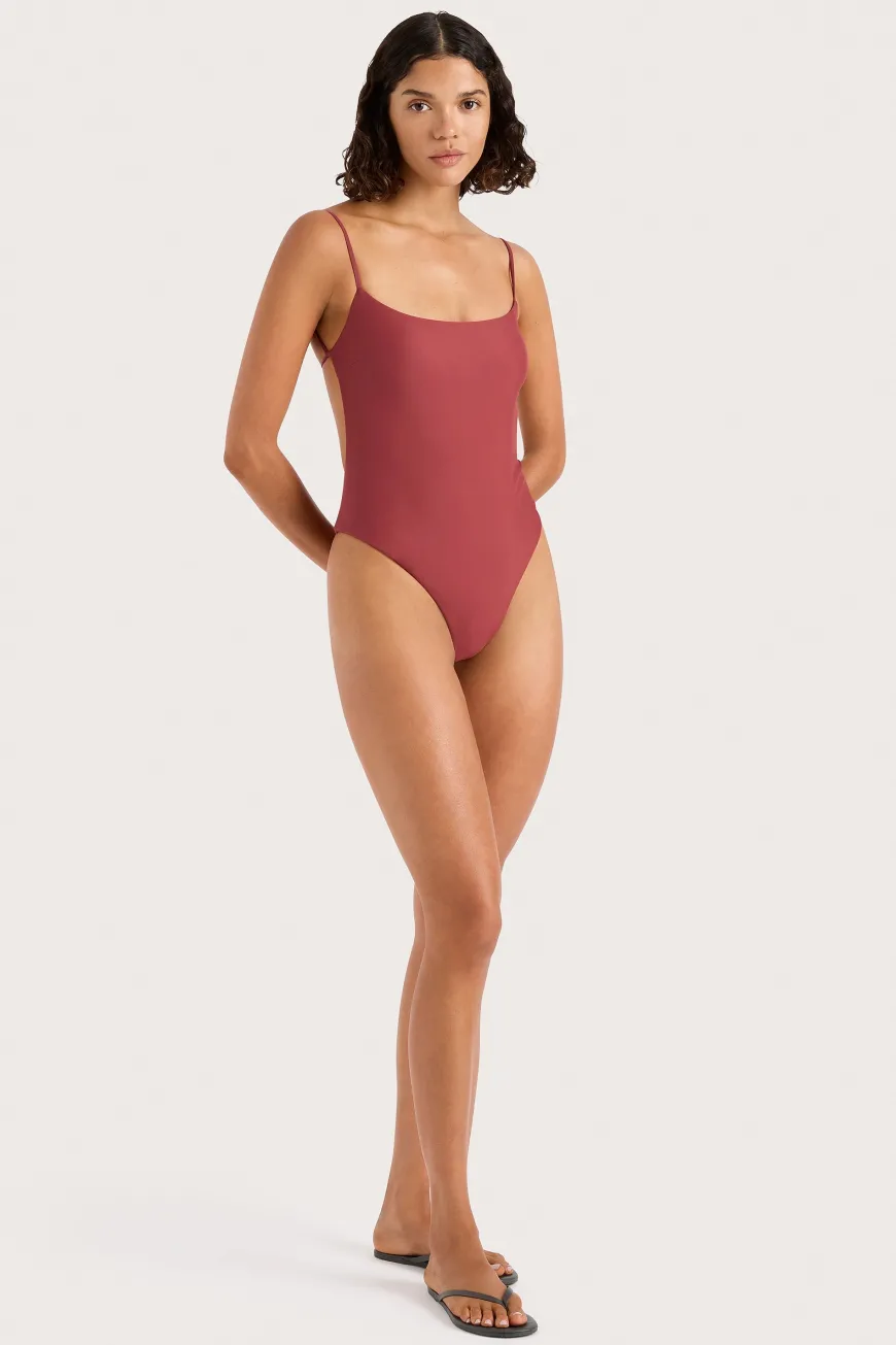 Cabo String One Piece Wine