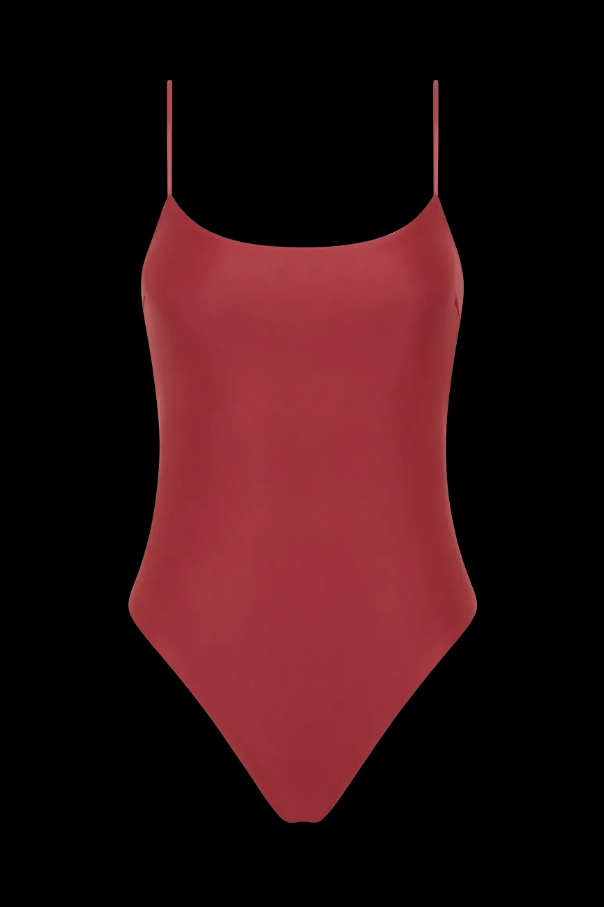 Cabo String One Piece Wine