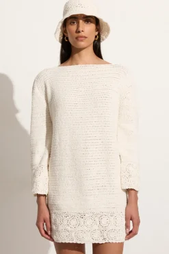 Cala Bianca Crochet Hat Off White