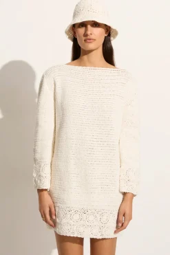 Cala Bianca Crochet Hat Off White