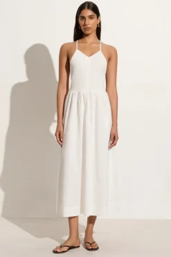 Camera Midi Dress White