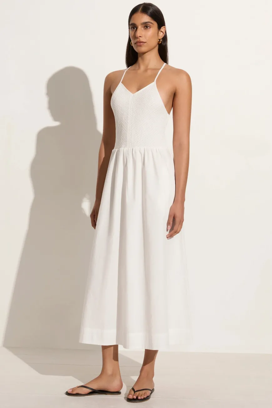 Camera Midi Dress White