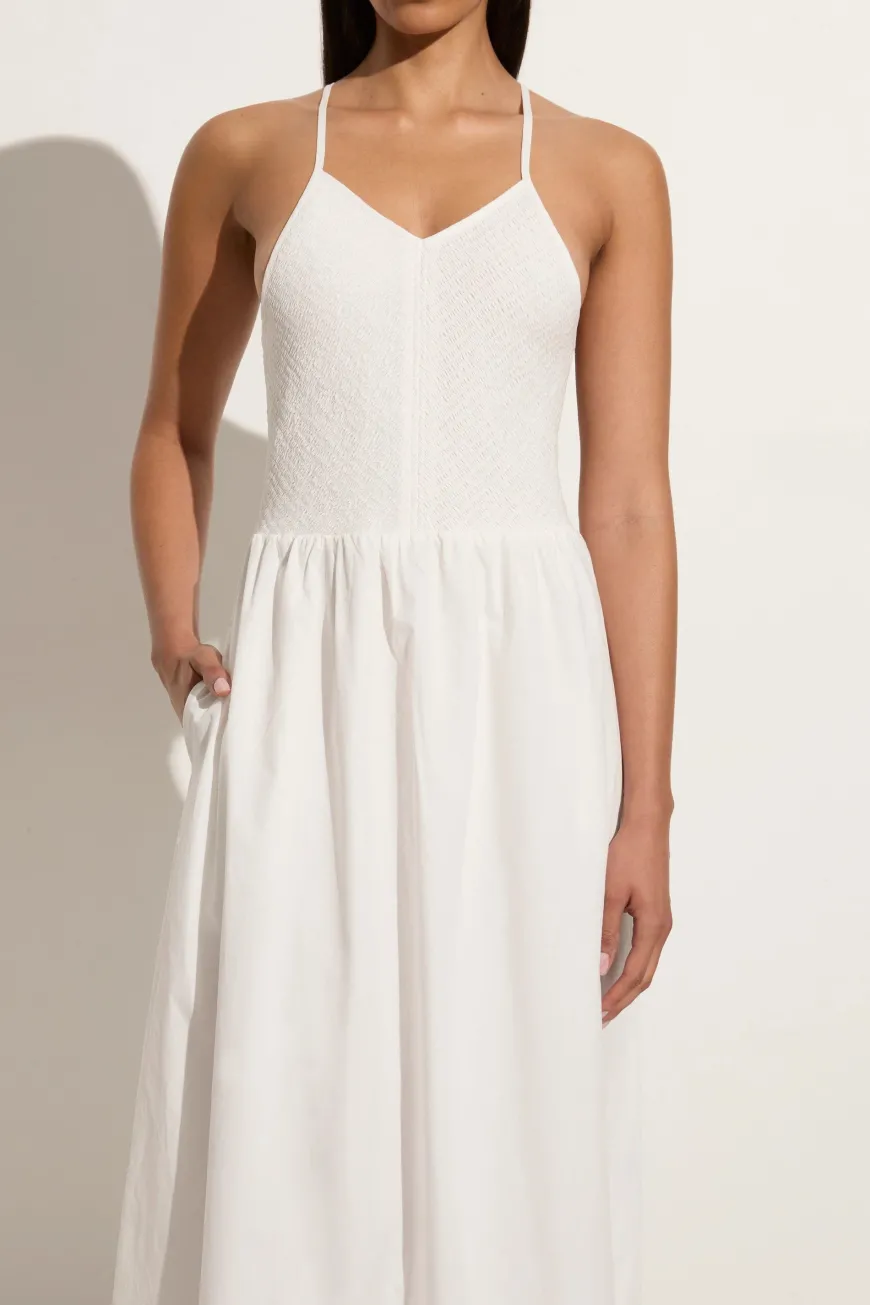 Camera Midi Dress White