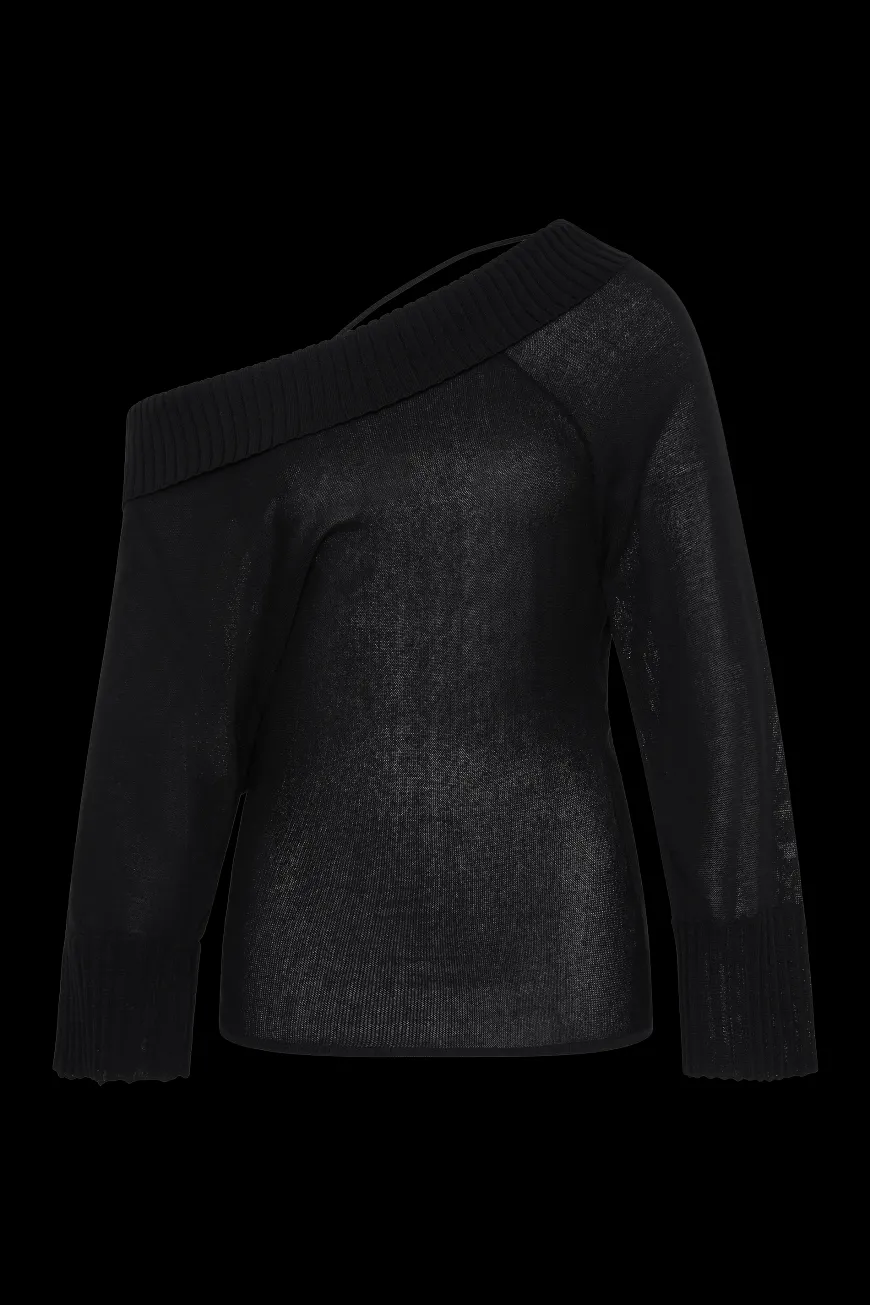 Cecilie Knit Top Black