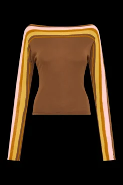 Citara Long Sleeve Top Cocoa