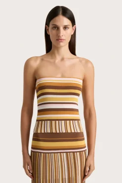 Citara Strapless Top Cocoa