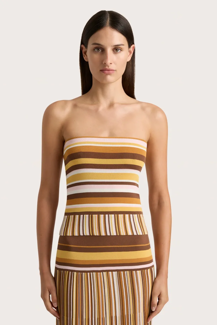 Citara Strapless Top Cocoa