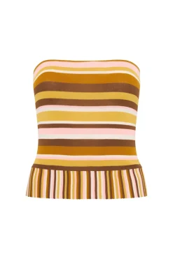 Citara Strapless Top Cocoa