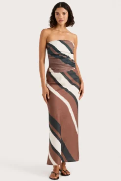 Dalicenca Skirt Futura Stripe Chocolate