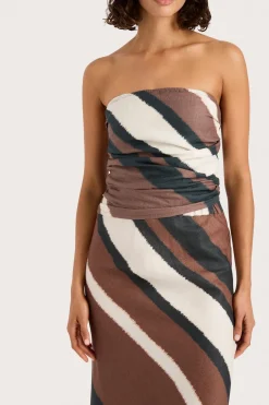 Dalicenca Skirt Futura Stripe Chocolate