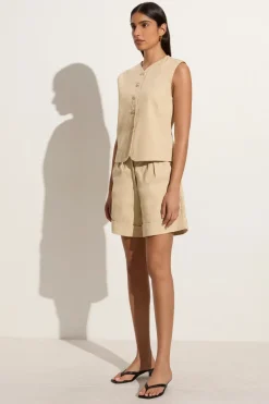 Delfina Vest Bleached Sand