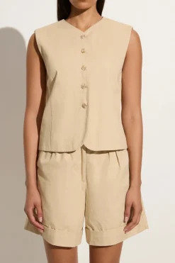 Delfina Vest Bleached Sand