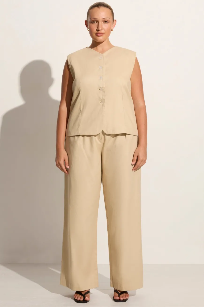 Delfina Vest Bleached Sand