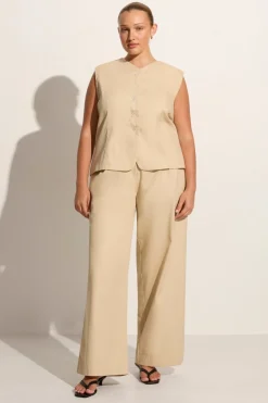 Delfina Vest Bleached Sand