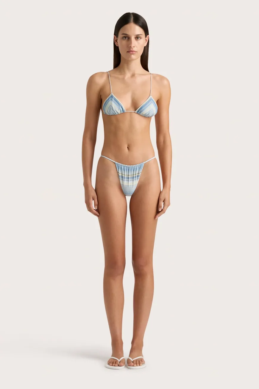 Elea Bikini Bottom Futura Stripe Sky Blue
