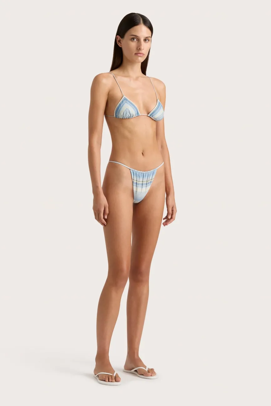Elea Bikini Bottom Futura Stripe Sky Blue