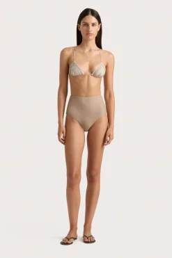 Elea Bikini Top Futura Stripe Taupe