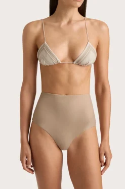 Elea Bikini Top Futura Stripe Taupe